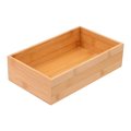 Organizer Storage Tray Box Bamboo Kitchen Cutlery Wood Bin Drawer Silverware Utensil Sundries Storing Open Bins Wooden